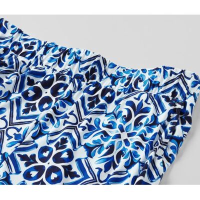 Tchibo - Bedruckte Palazzohose - Damen - Gr. S - weiss/print Tchibo - Bedruckte Palazzohose - Damen - Gr. S - weiss/print