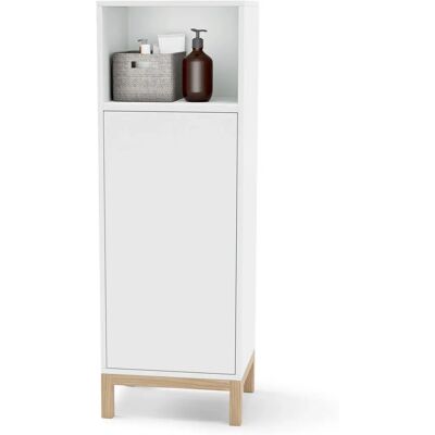 Tchibo - Badschrank - 40x34x117cm - Weiß - Eiche Tchibo - Badschrank - 40x34x117cm - Weiß - Eiche
