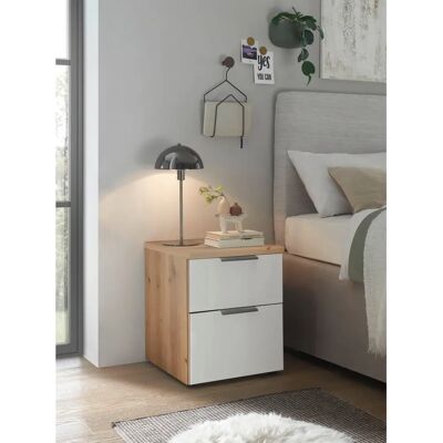 WIEMANN Como Sideboard - Weiß-Dekor, Glas, Eiche - Sideboards WIEMANN Como Sideboard - Weiß-Dekor, Glas, Eiche - Sideboards
