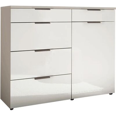 WIEMANN Como Sideboard - Glas Weiß, Kieselgrau, 100cm WIEMANN Como Sideboard - Glas Weiß, Kieselgrau, 100cm