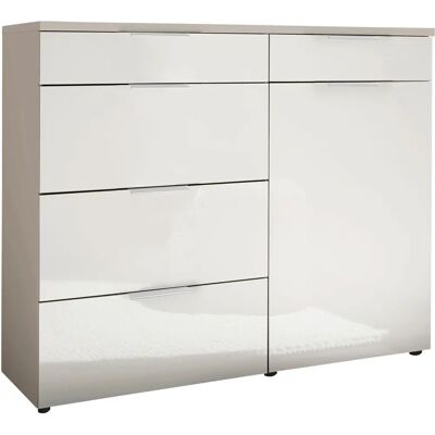 WIEMANN Como Sideboard - Variablen Einlegeböden, Glas Weiß, Soft-Close WIEMANN Como Sideboard - Variablen Einlegeböden, Glas Weiß, Soft-Close