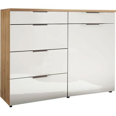 WIEMANN Como Weiß Eiche Glas Sideboard - Sideboard WIEMANN Como Weiß Eiche Glas Sideboard - Sideboard