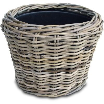 SPETEBO - Rattan-Ppflanzentopf mit Plastik-Einsatz - 33 x 24 cm - Natur - Pflanzentopf SPETEBO - Rattan-Ppflanzentopf mit Plastik-Einsatz - 33 x 24 cm - Natur - Pflanzentopf