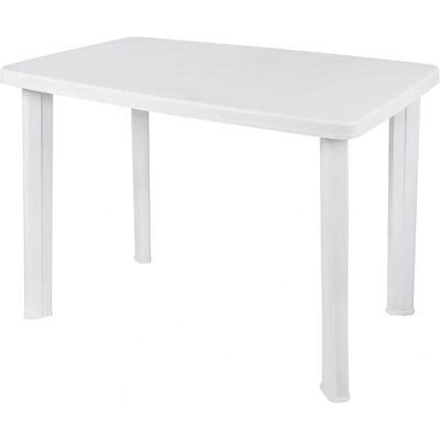 Table de jardin Spetebo - 100x70x72.5cm - Blanc - Rectangulaire - Publicité Table de jardin Spetebo - 100x70x72.5cm - Blanc - Rectangulaire - Publicité