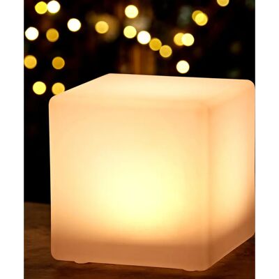 Spetebo Solar-LED-Würfelgartenlampe - 30cm - Warmweiß Spetebo Solar-LED-Würfelgartenlampe - 30cm - Warmweiß