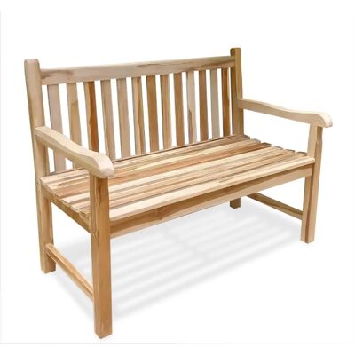 Spetebo - Java Natural - Teck - 120 cm - Banc de jardin - Publicité Spetebo - Java Natural - Teck - 120 cm - Banc de jardin - Publicité
