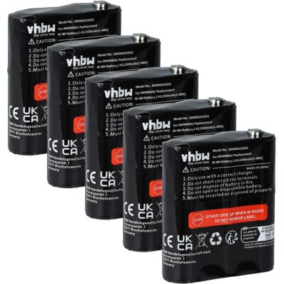 vhbw 5x Motorola Radio Batteries - NiMH 1500mAh 3.6V vhbw 5x Motorola Radio Batteries - NiMH 1500mAh 3.6V