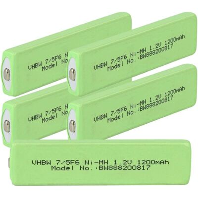 vhbw 5x Cellule de Batterie de Remplacement pour Streamsonic NM-14P - Cellule de Batterie vhbw 5x Cellule de Batterie de Remplacement pour Streamsonic NM-14P - Cellule de Batterie