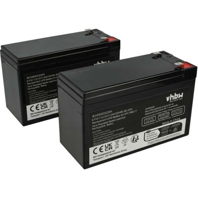 Vhbw 2x Batería reemplaza APC RBC48 - USV - 7200mAh Vhbw 2x Batería reemplaza APC RBC48 - USV - 7200mAh