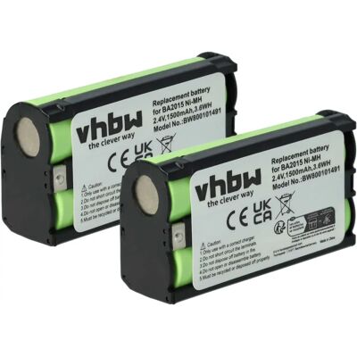 vhbw Battery for Sennheiser Wireless Headset - High Capacity - 2x NiMH - 1500mAh vhbw Battery for Sennheiser Wireless Headset - High Capacity - 2x NiMH - 1500mAh