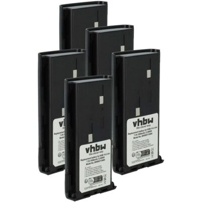 Batterie vhbw Kenwood Radio - 1800mAh, 7.4V - 5 Pièces Batterie vhbw Kenwood Radio - 1800mAh, 7.4V - 5 Pièces