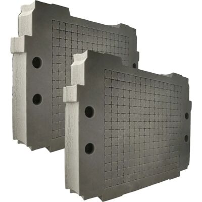 Inserts en mousse pour boîte à outils Makita MAKPAC - 2 pièces, mousse dure, gris anthracite Inserts en mousse pour boîte à outils Makita MAKPAC - 2 pièces, mousse dure, gris anthracite