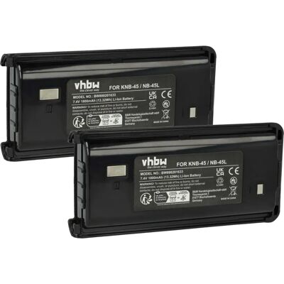 vhbw 2x Battery Replacement for Kenwood KNB-45 - Radio Battery vhbw 2x Battery Replacement for Kenwood KNB-45 - Radio Battery