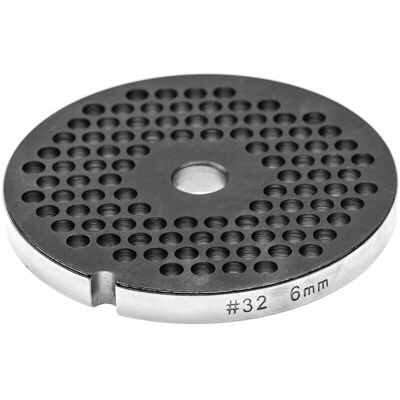 vhbw Edelstahl perforierte Scheibe Größe 32 - Loch 6mm, Mittelbohrung 13,4mm - Fleischwolf Zubehör vhbw Edelstahl perforierte Scheibe Größe 32 - Loch 6mm, Mittelbohrung 13,4mm - Fleischwolf Zubehör
