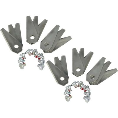 vhbw 18x Replacement Blade for Bosch F 016 800 321 - Lawn Mower - Silver vhbw 18x Replacement Blade for Bosch F 016 800 321 - Lawn Mower - Silver