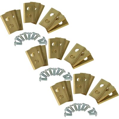 VHBW 27x Replacement Blade - Lawn Mower - Gold Steel - KR236E, KR100, KR233E, KR101E VHBW 27x Replacement Blade - Lawn Mower - Gold Steel - KR236E, KR100, KR233E, KR101E