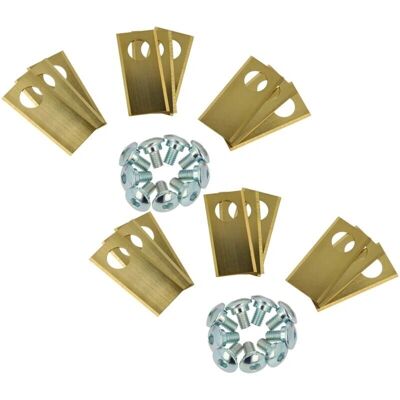 vhbw Landxcape Lawn Mower Blades - Titanium Coated Silver Gold - Lawn Mower vhbw Landxcape Lawn Mower Blades - Titanium Coated Silver Gold - Lawn Mower