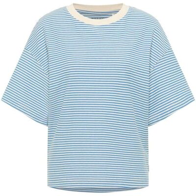 MUSTANG Cynthia Relaxed-Fit Wit Jersey T-Shirt - Shirts MUSTANG Cynthia Relaxed-Fit Wit Jersey T-Shirt - Shirts