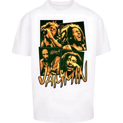 MERCHCODE - Bob Marley Jammin Tee - Bianco - T-Shirt MERCHCODE - Bob Marley Jammin Tee - Bianco - T-Shirt