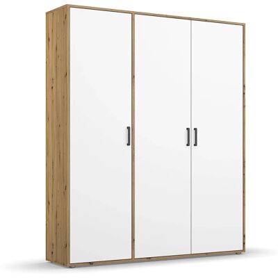 rauch VOYAGER Eiche Artisan/Alpinweiß 3-Türer Kleiderschrank - Schrank rauch VOYAGER Eiche Artisan/Alpinweiß 3-Türer Kleiderschrank - Schrank
