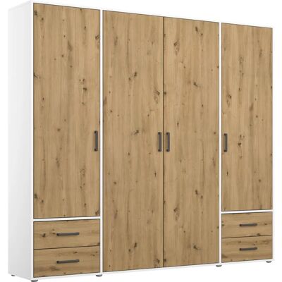 RAUCH - VOYAGER - Alpinweiß/Eiche Artisan - Kleiderschrank RAUCH - VOYAGER - Alpinweiß/Eiche Artisan - Kleiderschrank