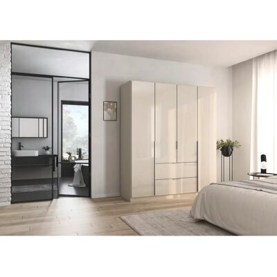 RAUCH AGORDO Beige Glasfront Kleiderschrank RAUCH AGORDO Beige Glasfront Kleiderschrank
