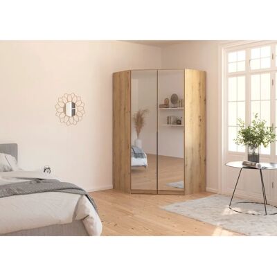 RAUCH Agordo - Eiche Artisan - Spiegeltüren - Kleiderschrank RAUCH Agordo - Eiche Artisan - Spiegeltüren - Kleiderschrank