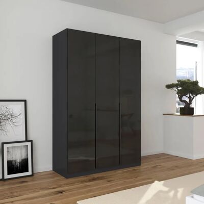 RAUCH ORANGE - AGORDO - Grau-Metallic Hochglanzfront - 136 cm - Wardrobe RAUCH ORANGE - AGORDO - Grau-Metallic Hochglanzfront - 136 cm - Wardrobe