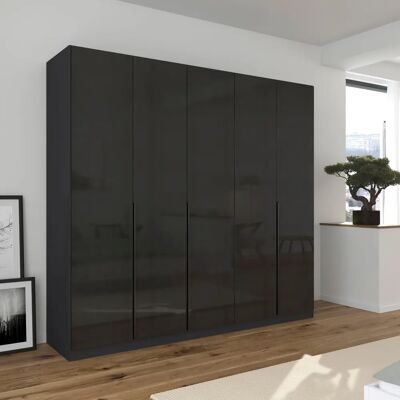 rauch ORANGE - AGORDO - Graumetallic Hochglanz - Kleiderschrank rauch ORANGE - AGORDO - Graumetallic Hochglanz - Kleiderschrank