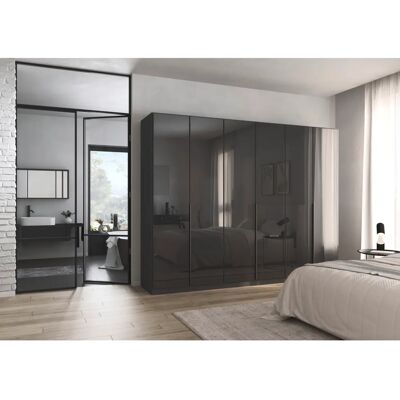 rauch ORANGE - AGORDO - Graumetallic - Glasfront - Kleiderschrank rauch ORANGE - AGORDO - Graumetallic - Glasfront - Kleiderschrank