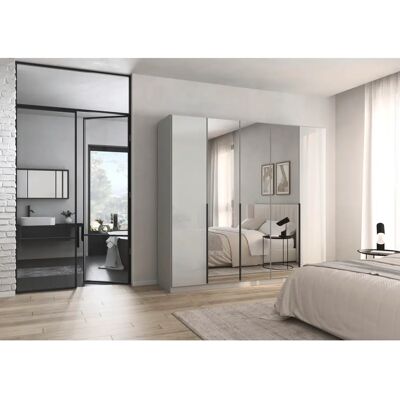 RAUCH ORANGE - AGORDO - Seidengrau - Glasfront - Wardrobe RAUCH ORANGE - AGORDO - Seidengrau - Glasfront - Wardrobe
