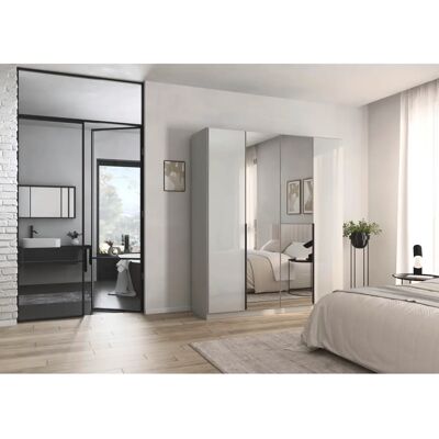 rauch ORANGE - AGORDO - Seidengrau Glasfront - 181x229x54 cm - Wardrobe rauch ORANGE - AGORDO - Seidengrau Glasfront - 181x229x54 cm - Wardrobe