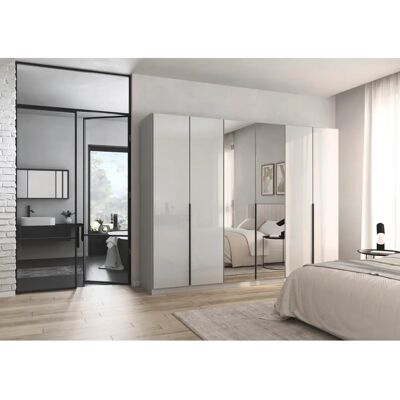 rauch ORANGE AGORDO Seidengrau 271 cm Glasfront Kleiderschrank rauch ORANGE AGORDO Seidengrau 271 cm Glasfront Kleiderschrank