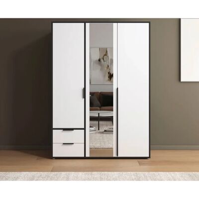 rauch BLUE - Nagata - Grau-Metallic/Alpinweiß - 140x194x53 cm - Wardrobe rauch BLUE - Nagata - Grau-Metallic/Alpinweiß - 140x194x53 cm - Wardrobe