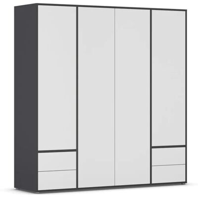 rauch BLUE Nabila Graumetallic/Alpinweiß - 187 cm Schrank rauch BLUE Nabila Graumetallic/Alpinweiß - 187 cm Schrank