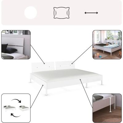 Bett RAUCH Familienbett XXL Umbaubares Doppelbett - Bett Bett RAUCH Familienbett XXL Umbaubares Doppelbett - Bett
