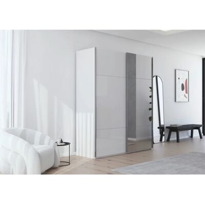 rauch ORANGE – MÖBEL CONTIDO Alpinweiß/Glas Kristallweiß Schwebetüren 181 cm Wardrobe rauch ORANGE – MÖBEL CONTIDO Alpinweiß/Glas Kristallweiß Schwebetüren 181 cm Wardrobe