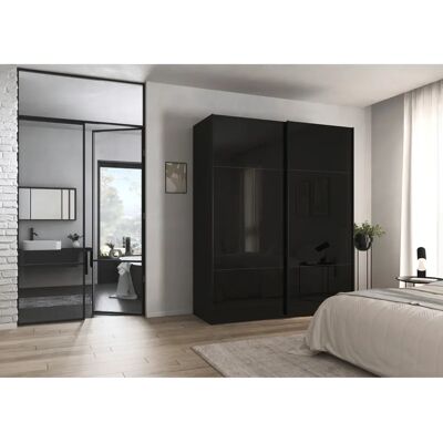 rauch ORANGE - MÖBEL CONTIDO Schwarz Glas 2-Tür - wardrobe rauch ORANGE - MÖBEL CONTIDO Schwarz Glas 2-Tür - wardrobe