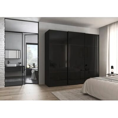 Rauch - Contido - Schwarz Glas - Sliding door wardrobe Rauch - Contido - Schwarz Glas - Sliding door wardrobe