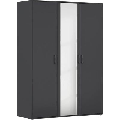rauch BLUE Voyager Graumetallic 140 cm 3-türiger Wardrobe rauch BLUE Voyager Graumetallic 140 cm 3-türiger Wardrobe
