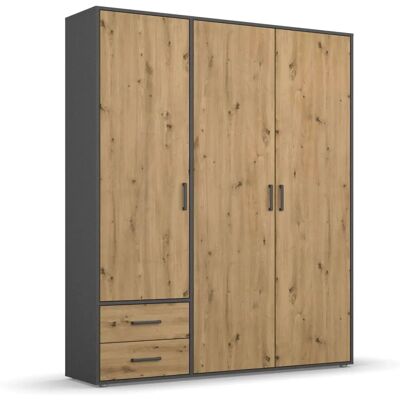 rauch BLUE - VOYAGER - Graumetallic/Eiche Artisan - Drehtüren - Wardrobe rauch BLUE - VOYAGER - Graumetallic/Eiche Artisan - Drehtüren - Wardrobe