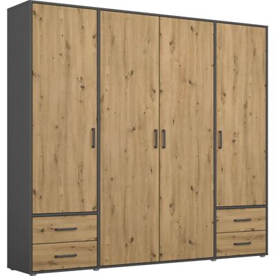 rauch BLUE - VOYAGER - Graumetallic/Eiche Artisan - 187x194x53 cm - Wardrobe rauch BLUE - VOYAGER - Graumetallic/Eiche Artisan - 187x194x53 cm - Wardrobe