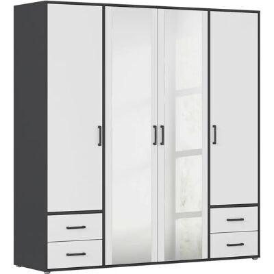 rauch BLUE Voyager - Graumetallic/Alpinweiß - 187 cm x 53 cm x 194 cm - wardrobe rauch BLUE Voyager - Graumetallic/Alpinweiß - 187 cm x 53 cm x 194 cm - wardrobe