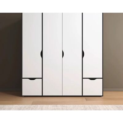 rauch BLUE Narai - Graugrau/Alpinweiß - 187x194x53 cm - Drehtürenschrank rauch BLUE Narai - Graugrau/Alpinweiß - 187x194x53 cm - Drehtürenschrank
