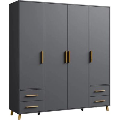 rauch BLUE - Shinjo - Graumetallic - Kleiderschrank rauch BLUE - Shinjo - Graumetallic - Kleiderschrank