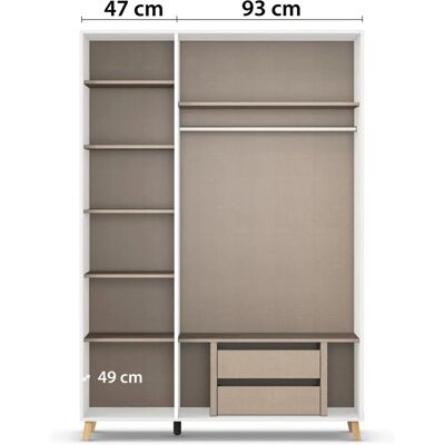 rauch BLUE Shinjo Kleiderschrank - Verstellbare Böden & Metallstangen rauch BLUE Shinjo Kleiderschrank - Verstellbare Böden & Metallstangen