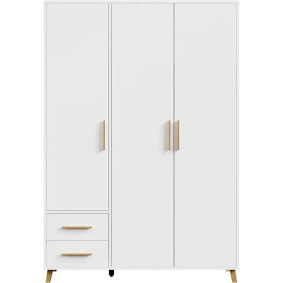 Rauch Shinjo - Alpinweiß - 140 cm - 3 Türen - Drehtürenschrank Rauch Shinjo - Alpinweiß - 140 cm - 3 Türen - Drehtürenschrank