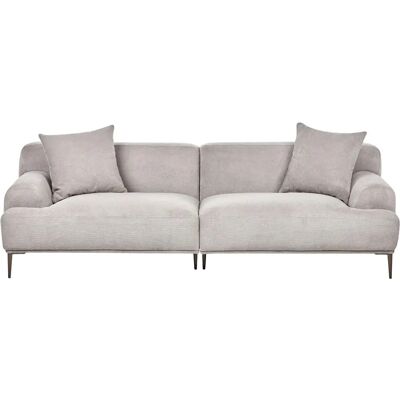 Beliani Matila Sofá de 3 Plazas Gris Claro - Estilo Clásico Beliani Matila Sofá de 3 Plazas Gris Claro - Estilo Clásico