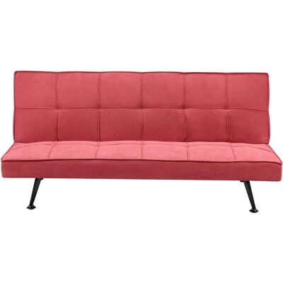 Beliani Sofá Cama Moderno Rojo Hasle Beliani Sofá Cama Moderno Rojo Hasle