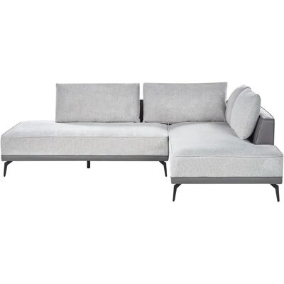 Beliani Sofá Modular L-Shape Gris Claro Beliani Sofá Modular L-Shape Gris Claro